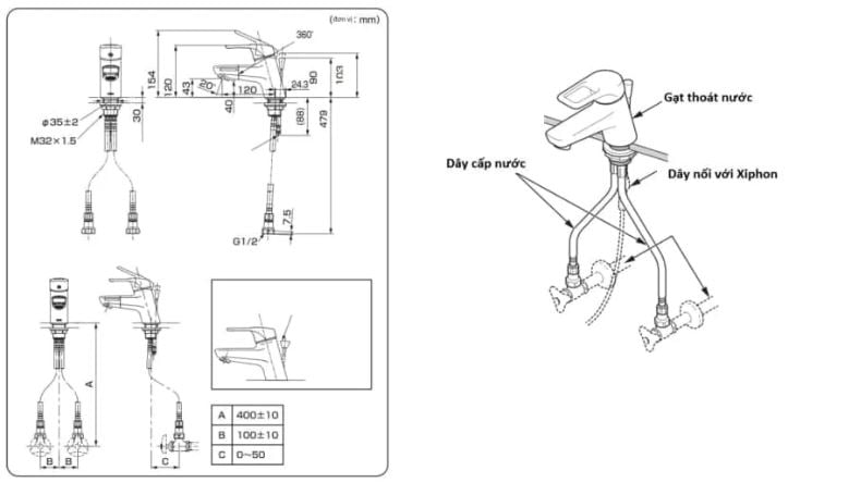 vòi rửa mặt toto TLHG31DEFR