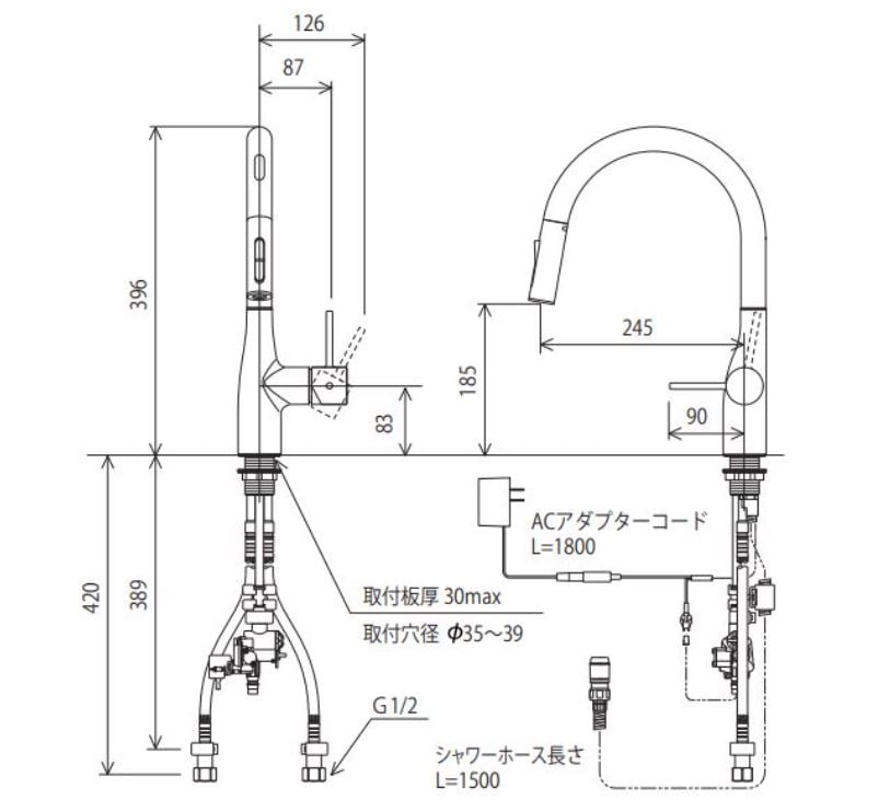 Vòi rửa bát KVK KM6061EC nội địa Nhật Vòi rửa bát KVK KM6061EC nội địa Nhật