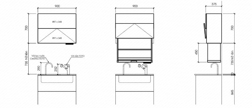 Máy sấy bát nâng hạ FUKUSHIN 900