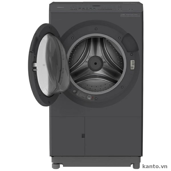 Máy giặt sấy Hitachi BD-SX130ML màu xám đậm mở cửa lồng giặt